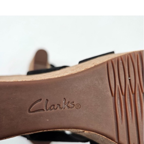 EUC Clarks Suede Wedges - Picture 10 of 11